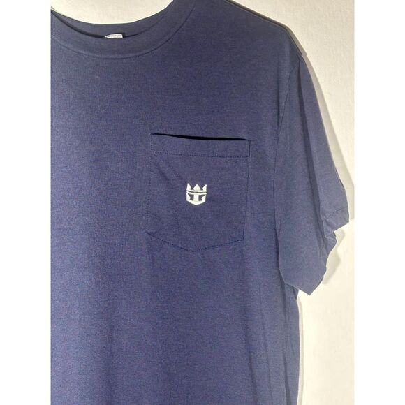 Royal Caribbean International T-Shirt Men’s Large Navy Blue Logo Pocket Tee - Picture 2 of 6